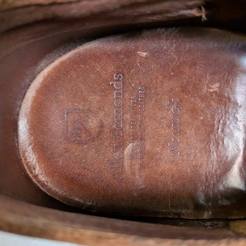 Allen Edmonds Neumok 2.0 Shoes Mens Size 10D Wingtip Brogue Oxford Brown Dress